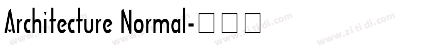 Architecture Normal字体转换